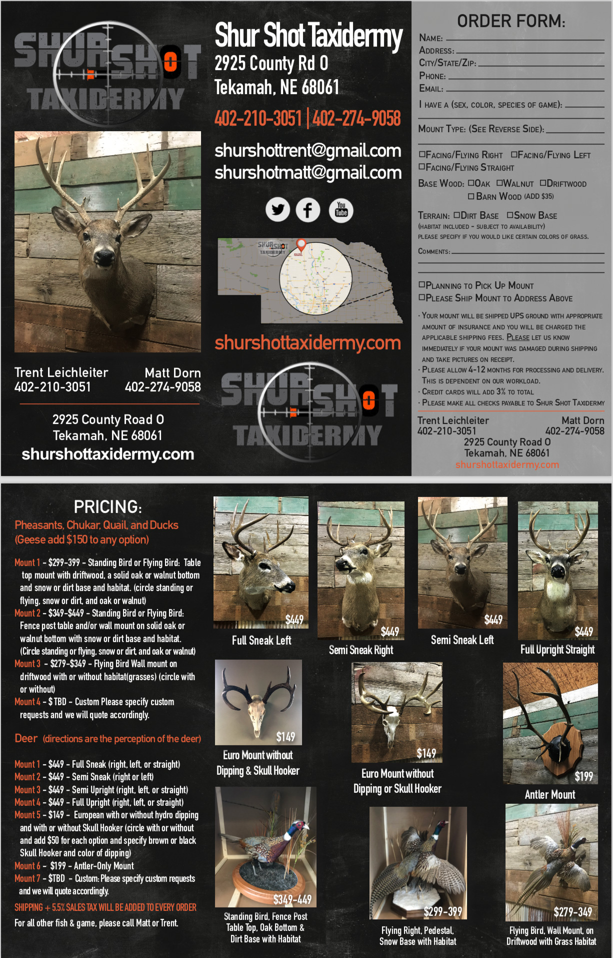 Shur Shot Taxidermy Brochure